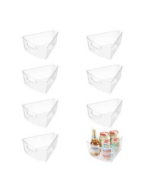 Lazy Susan Organizer For 26''-27'' Diameter Clear Corner Cabinet Storage 8 Pack